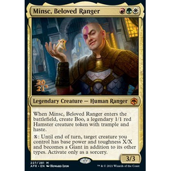Magic löskort: Adventures in the Forgotten Realms: Minsc, Beloved Ranger (Promo Foil)