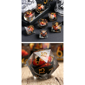 Sharp Edge Dice Set - Red Dragon Eye (7)