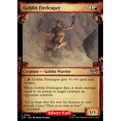 Magic löskort: The Lord of the Rings: Tales of Middle-earth: Goblin Fireleaper (alternative art) (Silver Foil)