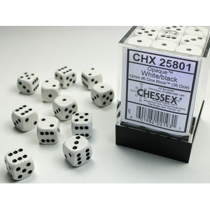 Opaque: White/black (36-dice set)