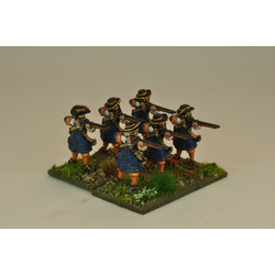 17th Century:  Musketeers with Flintlocks firing (6)