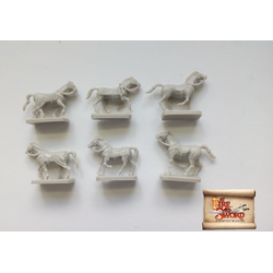 15 mm Plastic horses - type C