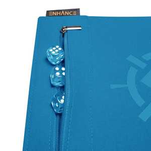 Enhance Gaming: Roll on a Scroll Dice Rolling Mat & 12xD6 Dice - Blue