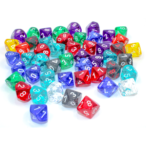 Chessex: Smoke/red D10 (1 st)