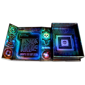 Vast Grimm RPG: The Grimm Dice - Silver Ink on Cyan & Black