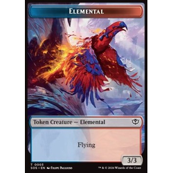 Magic löskort: Secrets of Strixhaven: Elemental Token (UR 3/3) // Treasure Token (V.2))