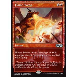 Magic löskort: Core Set 2020: Flame Sweep  (Promo) (Foil)