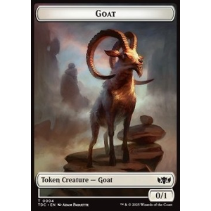 Magic löskort: Tarkir: Dragonstorm: Goat Token (W 1/1) // Timeless Witness Token