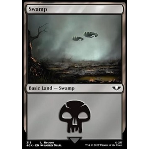 Magic löskort: Universes Beyond: Warhammer 40,000: Swamp (v.4) (Foil)