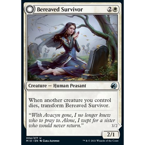 Magic löskort: Innistrad: Midnight Hunt: Bereaved Survivor // Dauntless Avenger