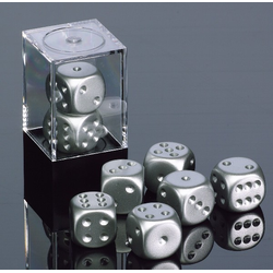 Aluminumplated (matte finish) Metallic 16mm d6 Pair