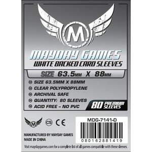 Card Sleeves Standard Grey/White 66x91mm (80) (Mayday)