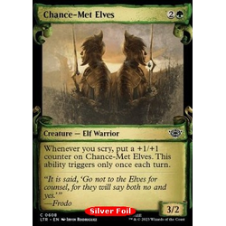 Magic löskort: The Lord of the Rings: Tales of Middle-earth: Chance-Met Elves (alternative art) (Silver Foil)