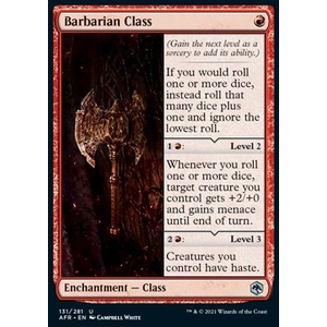 Magic löskort: Adventures in the Forgotten Realms: Barbarian Class
