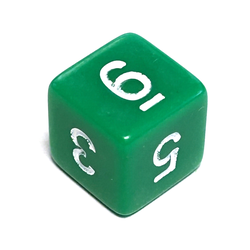 Opaque: Green/White (d6) 16mm (1)
