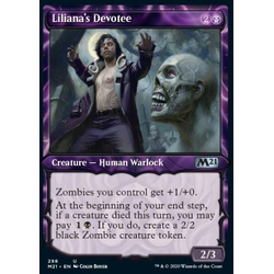 Magic löskort: Core Set 2021: Liliana's Devotee (alternative art) (Foil)