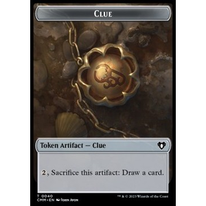 Magic löskort: Commander Masters: Clue Token // Daretti, Scrap Savant Emblem