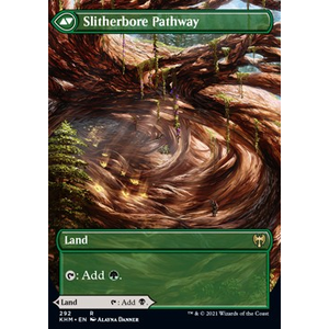 Magic löskort: Kaldheim: Darkbore Pathway // Slitherbore Pathway (alternative art)
