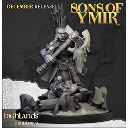 Highland Miniatures: Sons of Ymir - Female Troll Seeker (32mm)