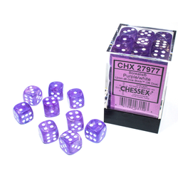 Borealis™ Purple/white Luminary (36-dice set)