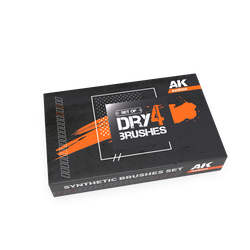 AK: Dry Brushes Set (Synthetic) (4)