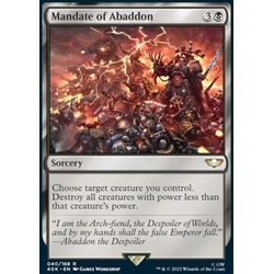 Magic löskort: Universes Beyond: Warhammer 40,000: Mandate of Abaddon