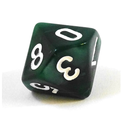 Pearl Dice: Green/White (D10)