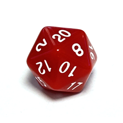 Opaque: Red/White (D20) 20mm (1)