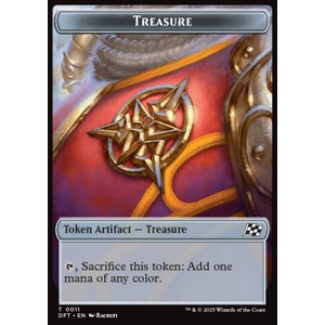 Magic löskort: Magic: Aetherdrift: Pilot Token (C 1/1) // Treasure Token