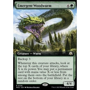 Magic löskort: Commander: March of the Machine: Emergent Woodwurm (alternative art)