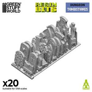 20x Tombstones Plastic Set