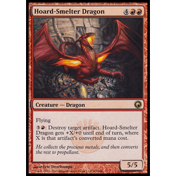 Magic löskort: Scars of Mirrodin: Hoard-Smelter Dragon (Foil)