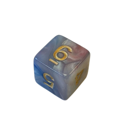 Marble Dice: Pink/Purple/Gold (D6)