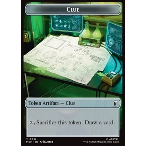 Magic löskort: Marvel Super Heroes: Soldier Token (W 1/1) // Clue Token