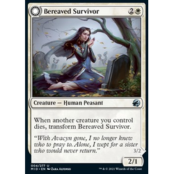 Magic löskort: Innistrad: Midnight Hunt: Bereaved Survivor // Dauntless Avenger (Foil)