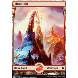 Magic löskort: Battle for Zendikar: Mountain (V.3)