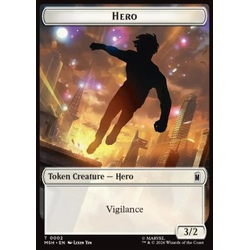 Magic löskort: Marvel Super Heroes: Hero Token (W 3/2) // Robot Villain Token (A 2/2)