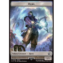 Magic löskort: Magic: The Gathering - FINAL FANTASY: Hero Token (W 1/1) // Robot Warrior Token (UA 3/3)
