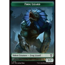 Magic löskort: Commander: Secrets of Strixhaven: Frog Lizard Token (G 3/3) // Food Token