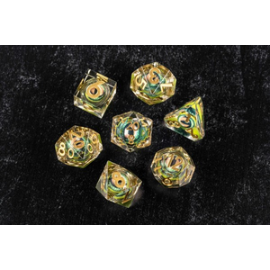 Metallic Dice:  Elixir Liquid Core Dice Set (7) -Dragon Stare