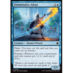 Magic löskort: Magic: The Gathering Foundations: Elementalist Adept (Foil)