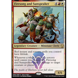 Magic löskort: Dominaria: Firesong and Sunspeaker (Buy-a-box Promo) (Foil)