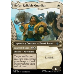 Magic löskort: The Hobbit: Bofur, Reliable Guardian // Concerted Care (alternative art)