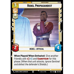 Star Wars: Unlimited Löskort: Secrets of Power: Rebel Propagandist