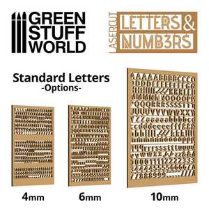 Letters and Numbers: Standard 6mm