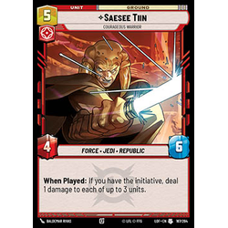 Star Wars: Unlimited Löskort: Legends of the Force: Saesee Tiin, Courageous Warrior