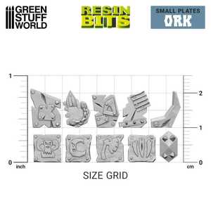 Green Stuff World: Small Ork plates - 3D printed