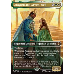 Magic löskort: The Hobbit: Aragorn and Arwen, Wed (foil)