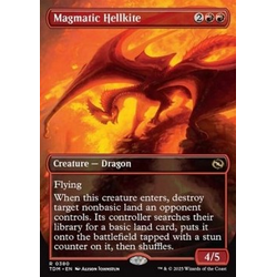 Magic löskort: Tarkir: Dragonstorm: Magmatic Hellkite (alternative art)