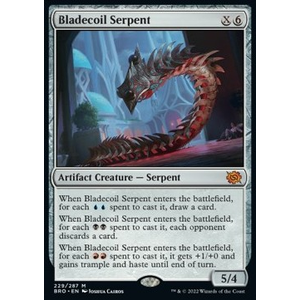 Magic löskort: The Brothers' War: Bladecoil Serpent (Foil)